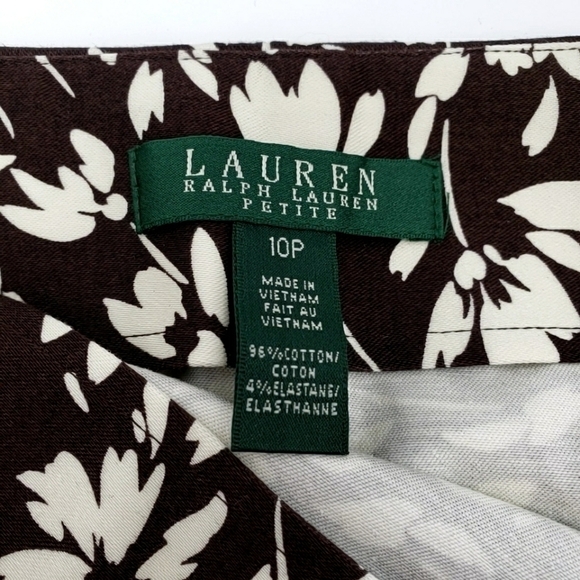 Lauren Ralph Lauren Brown Floral Pencil Skirt - Picture 6 of 9